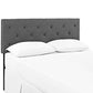 Gray Terisa King Fabric Headboard - No Shipping Charges MDY-MOD-5372-GRY