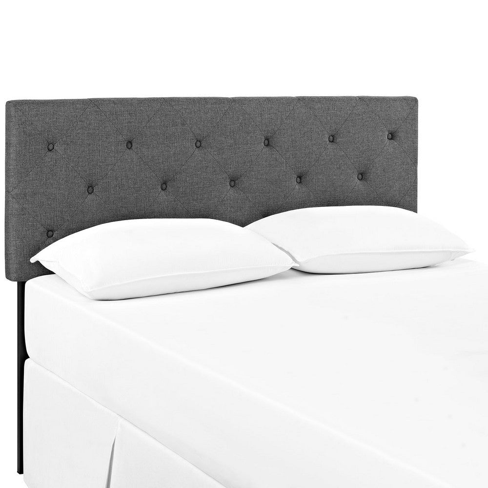 Gray Terisa King Fabric Headboard - No Shipping Charges MDY-MOD-5372-GRY