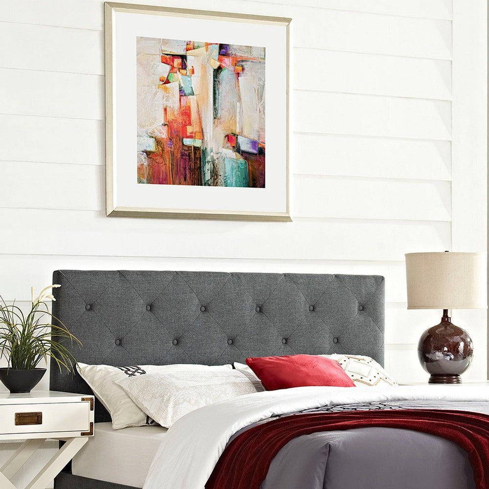 Gray Terisa King Fabric Headboard - No Shipping Charges MDY-MOD-5372-GRY