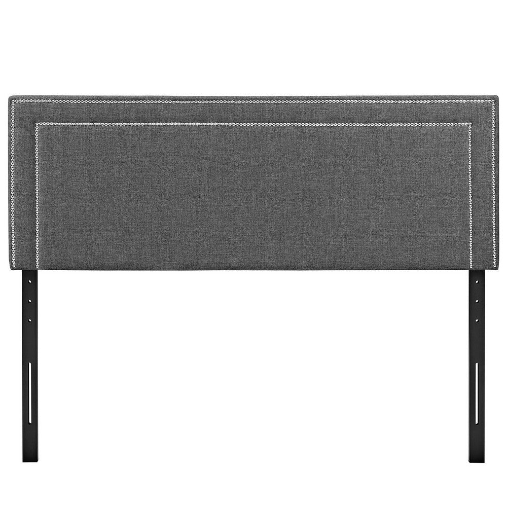 Gray Jessamine Full Fabric Headboard - No Shipping Charges MDY-MOD-5376-GRY