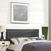 Modway Jessamine Upholstered Fabric Headboard with Nailhead Trim, Full, Gray