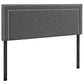 Gray Jessamine Full Fabric Headboard By Casagear Home