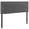 Gray Jessamine Full Fabric Headboard By Casagear Home