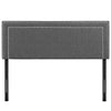 Gray Jessamine Queen Fabric Headboard - No Shipping Charges MDY-MOD-5378-GRY