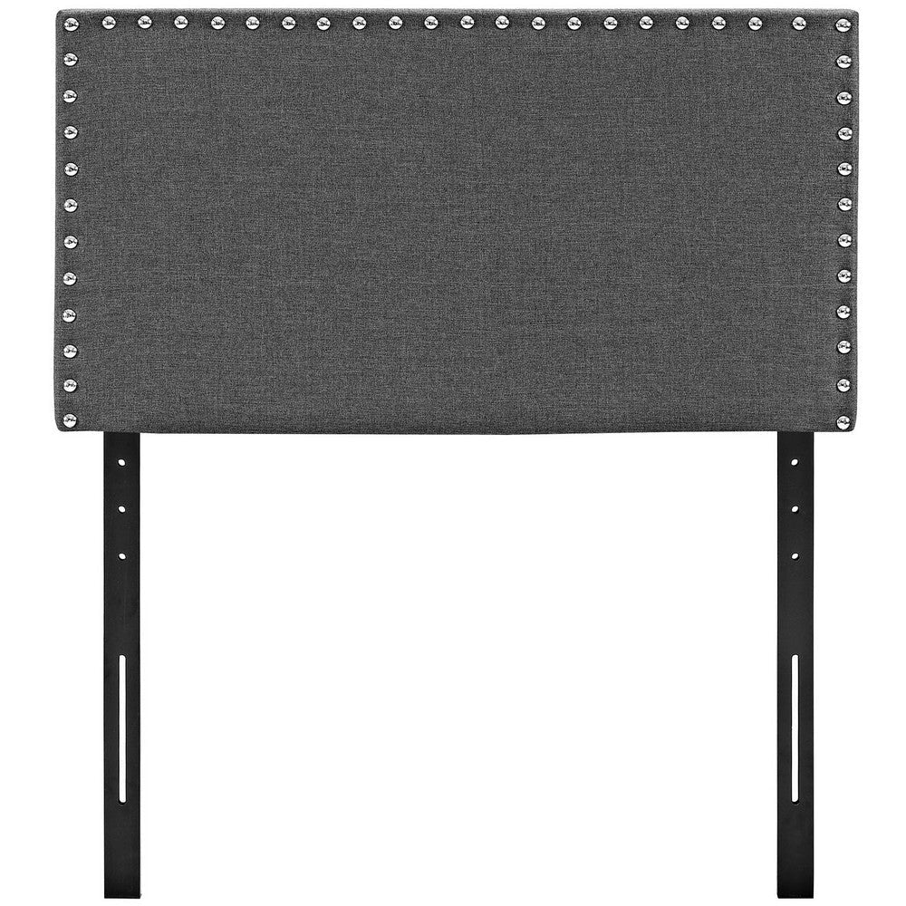 Gray Phoebe Twin Fabric Headboard - No Shipping Charges MDY-MOD-5382-GRY