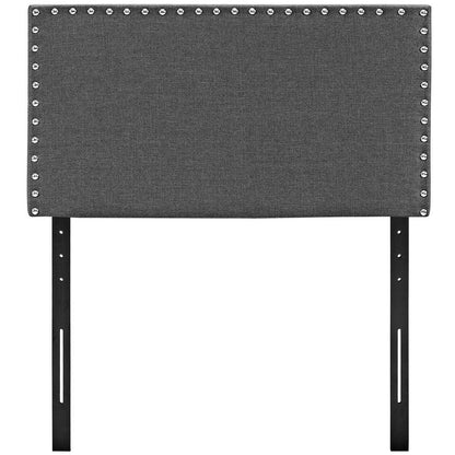 Gray Phoebe Twin Fabric Headboard - No Shipping Charges MDY-MOD-5382-GRY