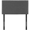 Gray Phoebe Twin Fabric Headboard - No Shipping Charges MDY-MOD-5382-GRY