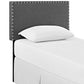 Gray Phoebe Twin Fabric Headboard - No Shipping Charges MDY-MOD-5382-GRY