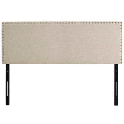 Phoebe Queen Upholstered Fabric Headboard - No Shipping Charges MDY-MOD-5386-BEI