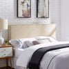 Modway Phoebe Linen Fabric Upholstered Queen Headboard in Beige with Nailhead Trim