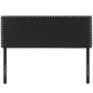 Black Phoebe King Vinyl Headboard - No Shipping Charges MDY-MOD-5387-BLK