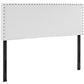 White Phoebe King Vinyl Headboard - No Shipping Charges MDY-MOD-5387-WHI