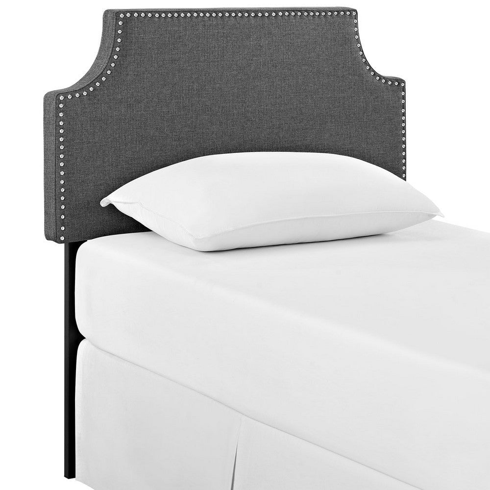 Gray Laura Twin Fabric Headboard - No Shipping Charges MDY-MOD-5390-GRY