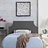 Gray Laura Twin Fabric Headboard - No Shipping Charges MDY-MOD-5390-GRY