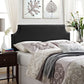 Black Laura Queen Vinyl Headboard - No Shipping Charges MDY-MOD-5393-BLK