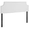 ModwayMOD-5393-WHILauraUpholstered Faux Leather Headboard With Cut-Out Edges and Nailhead TrimQueen HeadboardWhite