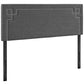 Gray Josie Queen Fabric Headboard By Casagear Home