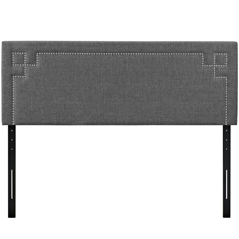 Gray Josie Queen Fabric Headboard - No Shipping Charges MDY-MOD-5402-GRY