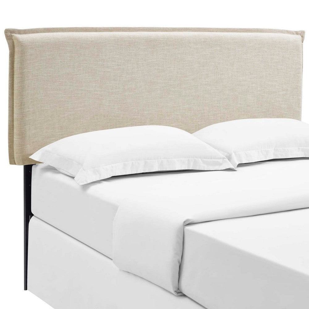 Camille Queen Upholstered Fabric Headboard - No Shipping Charges MDY-MOD-5407-BEI