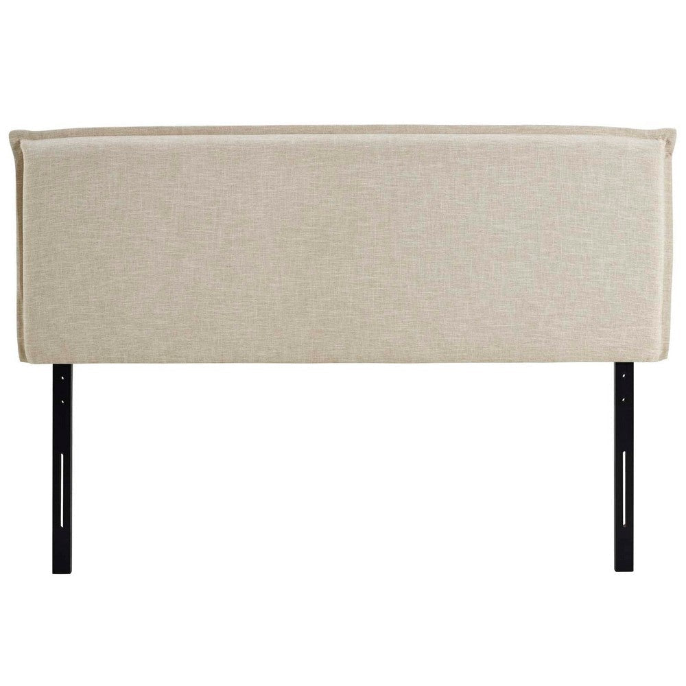 Camille Queen Upholstered Fabric Headboard - No Shipping Charges MDY-MOD-5407-BEI