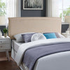 Modway Camille Linen Fabric Upholstered Queen Headboard in Beige with French Piping