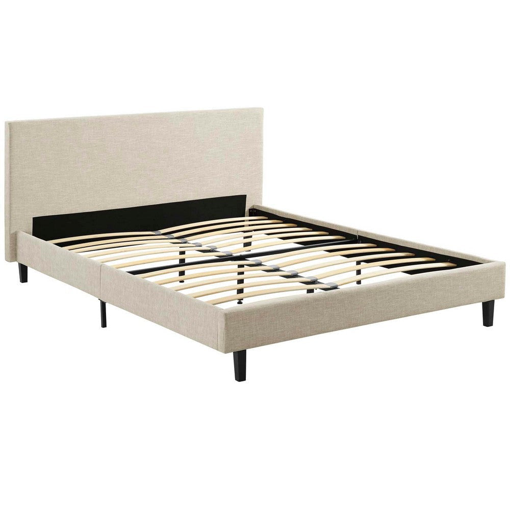 Anya Full Fabric Bed - No Shipping Charges MDY-MOD-5418-BEI