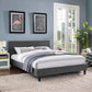 Anya Full Fabric Bed Gray - No Shipping Charges MDY-MOD-5418-GRY