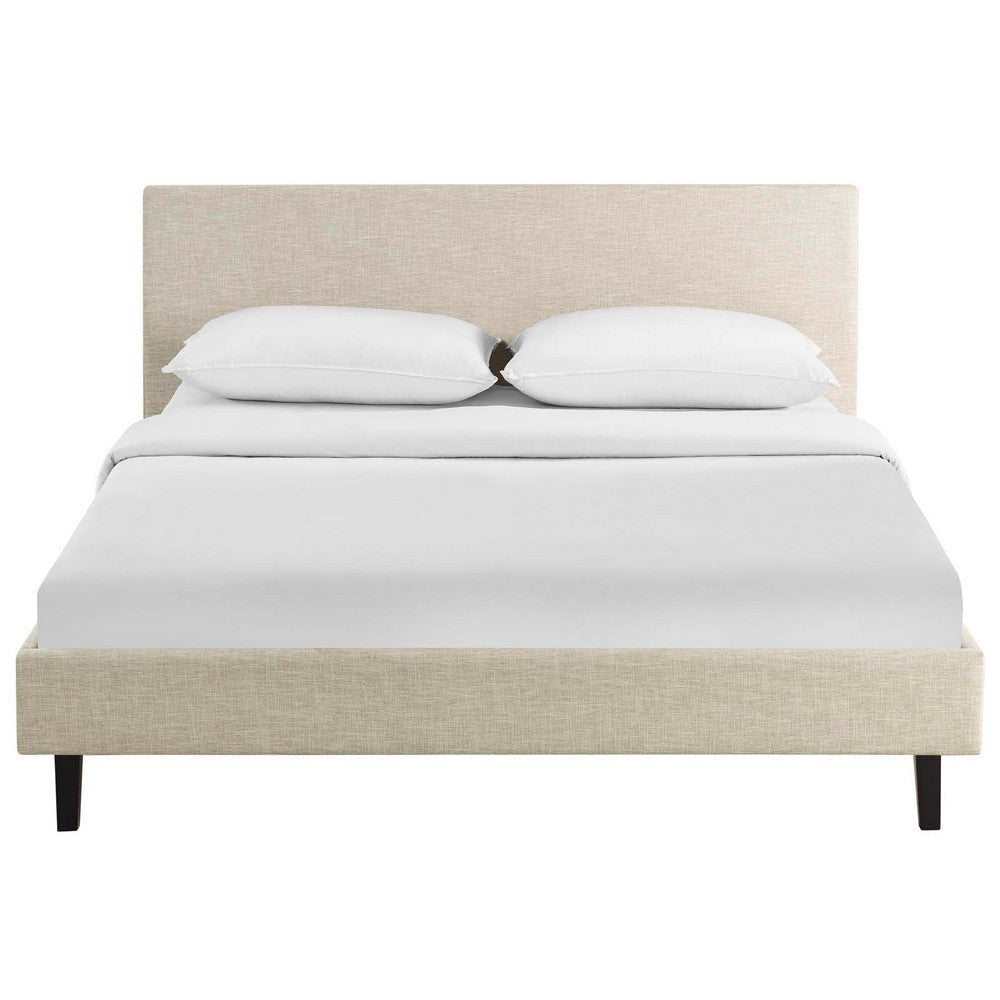 Anya Queen Bed Beige - No Shipping Charges MDY-MOD-5420-BEI