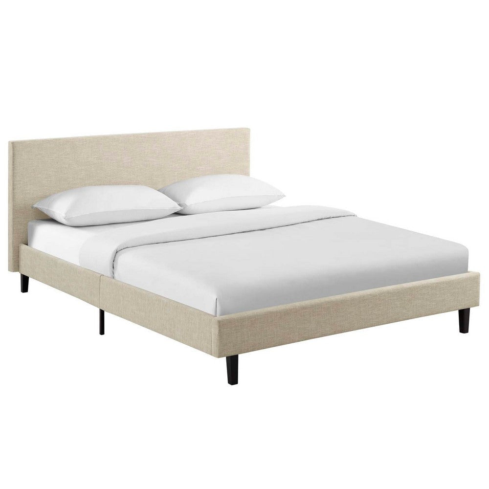 Anya Queen Bed Beige - No Shipping Charges MDY-MOD-5420-BEI