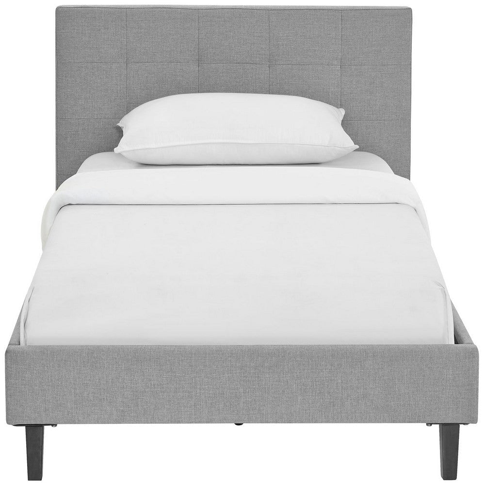 Linnea Twin Bed Light Gray - No Shipping Charges MDY-MOD-5422-LGR