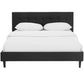 Linnea Full Faux Leather Bed Black - No Shipping Charges MDY-MOD-5423-BLK