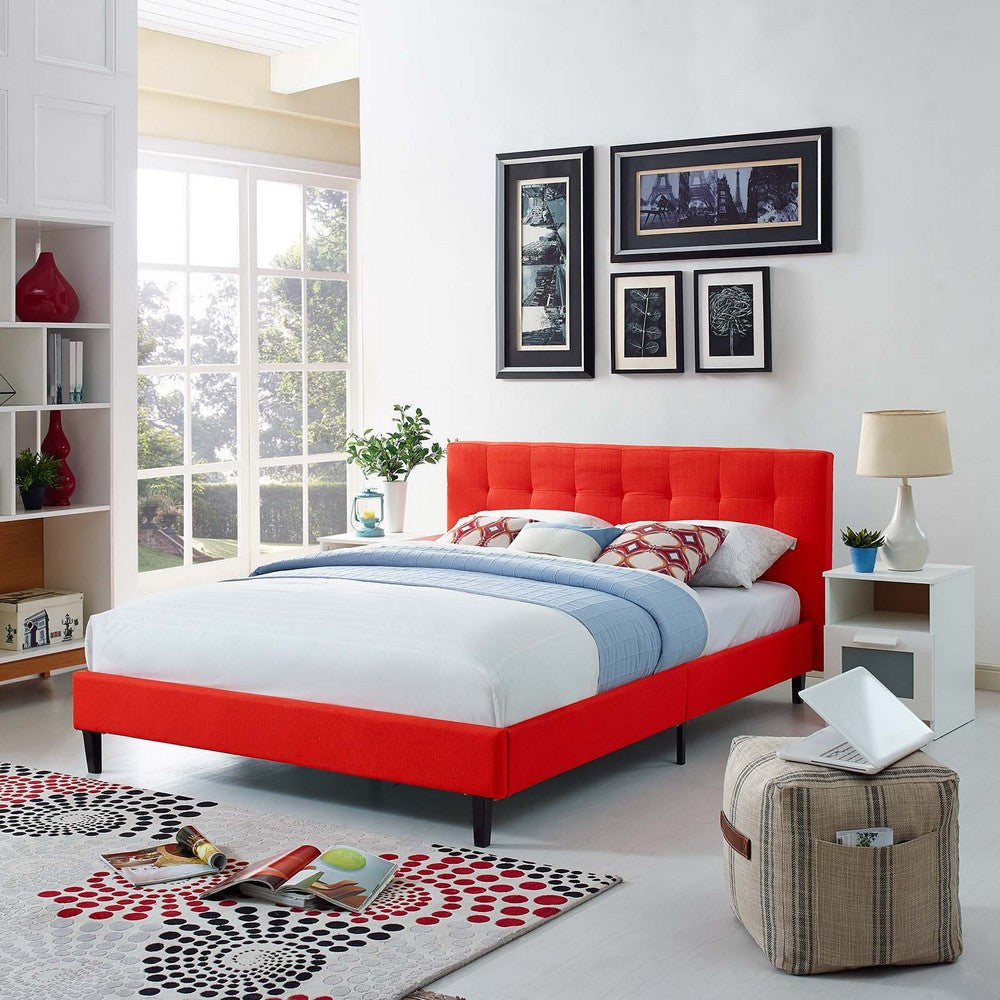 Linnea Full Bed Atomic Red - No Shipping Charges MDY-MOD-5424-ATO