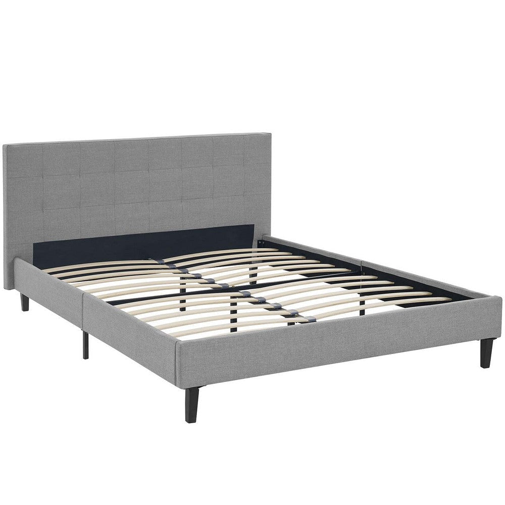 Linnea Full Bed Light Gray - No Shipping Charges MDY-MOD-5424-LGR