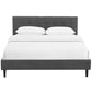 Linnea Queen Fabric Bed Gray - No Shipping Charges MDY-MOD-5426-GRY