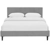 Linnea Queen Fabric Bed Light Gray - No Shipping Charges MDY-MOD-5426-LGR