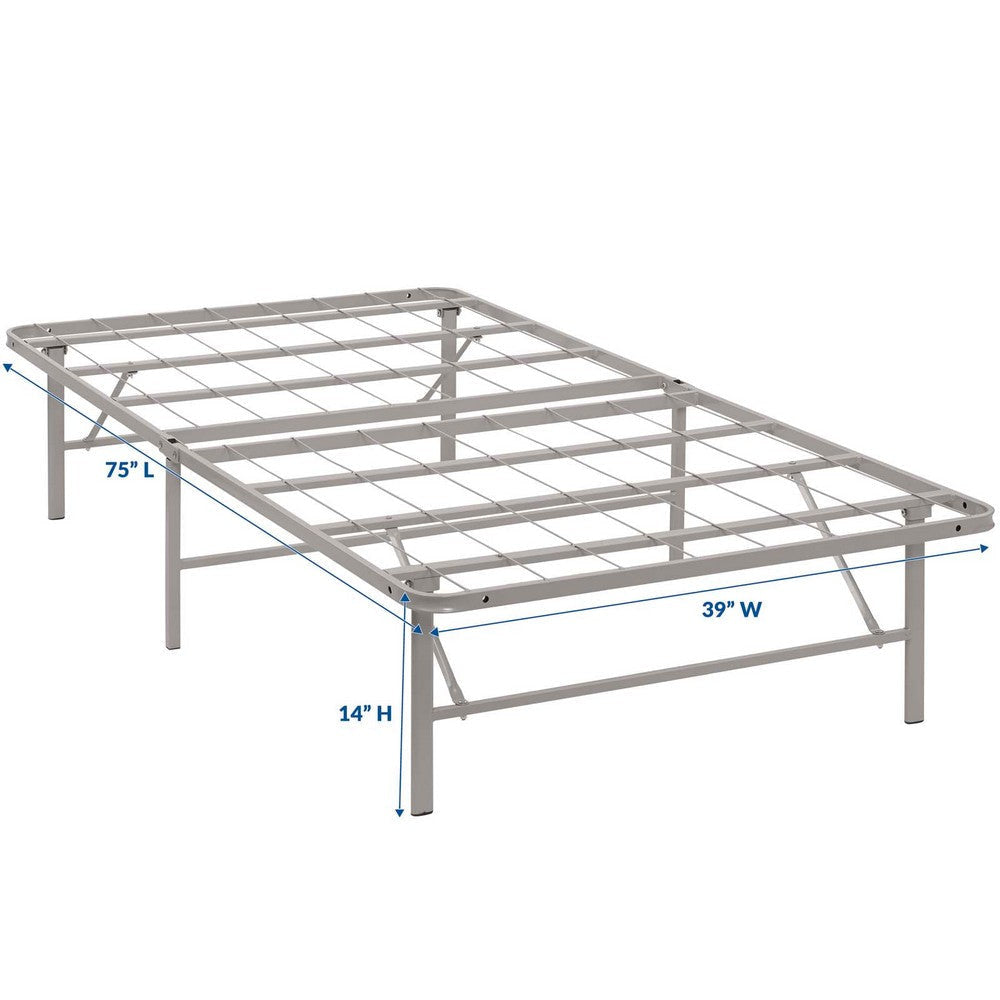 Horizon Twin Stainless Steel Bed Frame Gray - No Shipping Charges MDY-MOD-5427-GRY