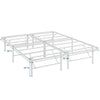 Horizon Full Stainless Steel Bed Frame White - No Shipping Charges MDY-MOD-5428-WHI