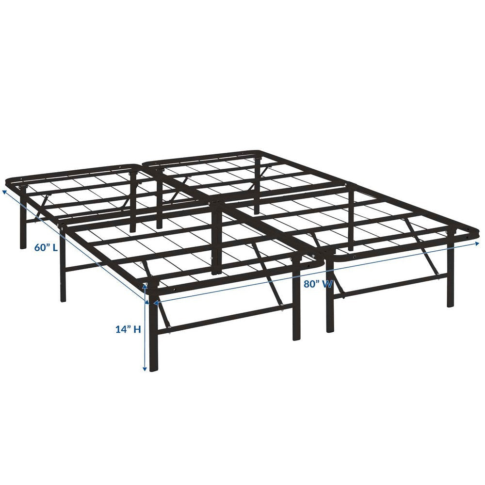 Horizon Queen Stainless Steel Bed Frame Brown - No Shipping Charges MDY-MOD-5429-BRN