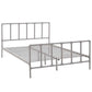 Modway Dower Modern Farmhouse Steel Metal Queen Platform Bed in Gray MDY-MOD-5437-GRY