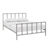 Modway Dower Modern Farmhouse Steel Metal Queen Platform Bed in Gray