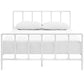 Dower Queen Stainless Steel Bed White - No Shipping Charges MDY-MOD-5437-WHI