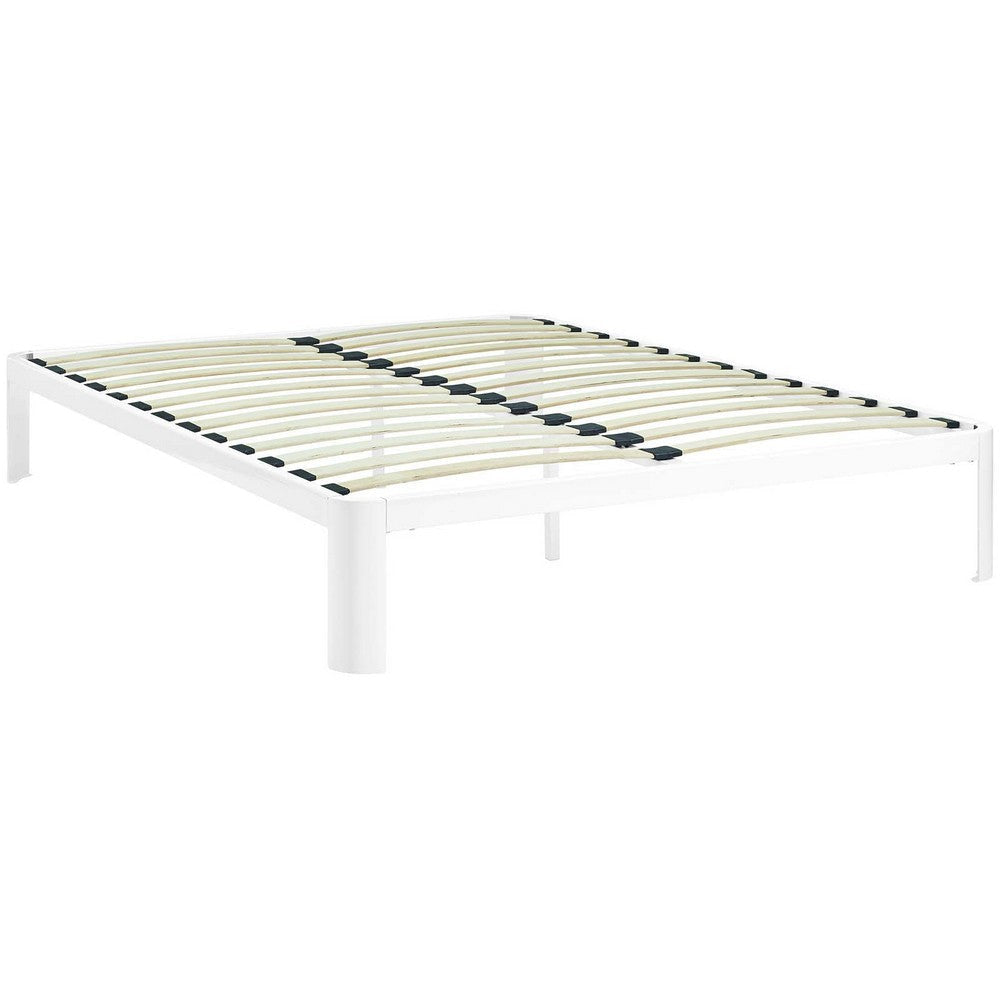 Corinne Queen Bed Frame White - No Shipping Charges MDY-MOD-5469-WHI