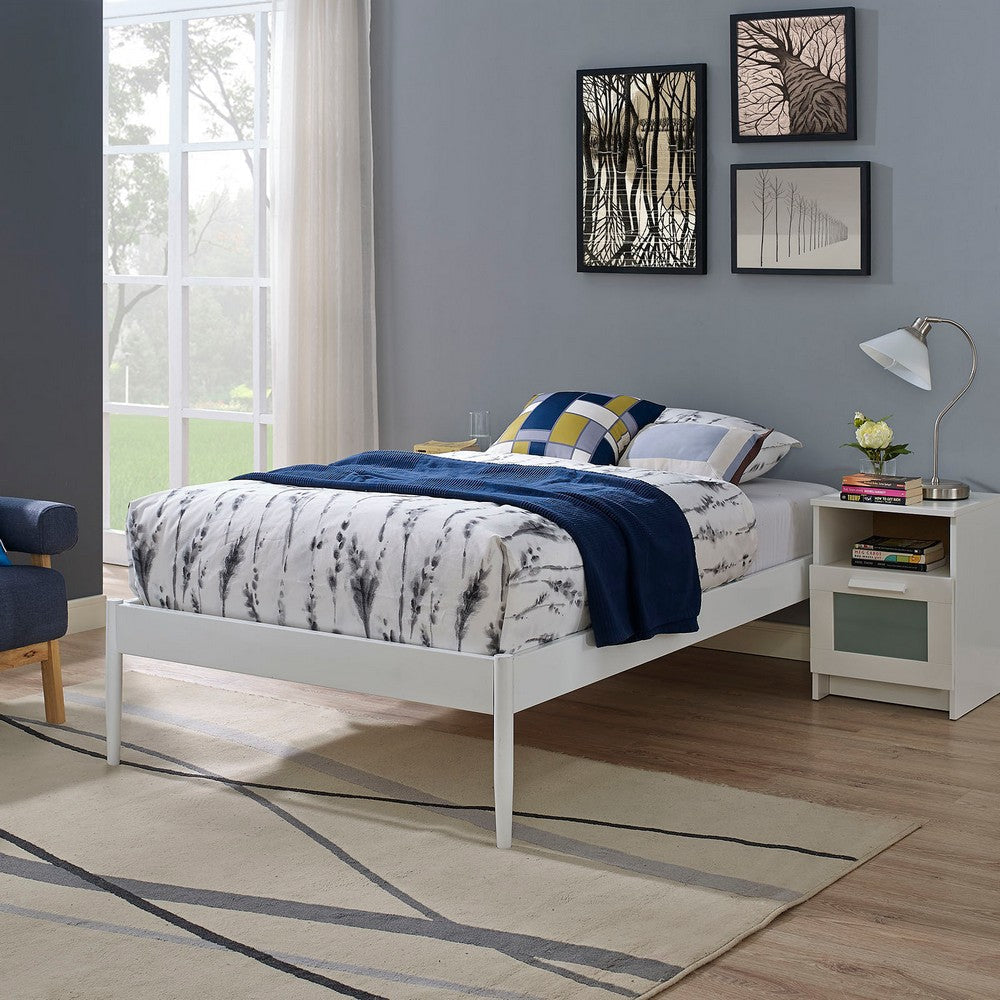 Elsie Twin Bed Frame White - No Shipping Charges MDY-MOD-5472-WHI