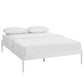 Modway Elsie Modern Metal Full Platform Bed Frame Mattress Foundation with Slat Support in White