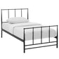 Modway Estate Steel Metal Twin Platform Bed With Metal Slat Support in Brown