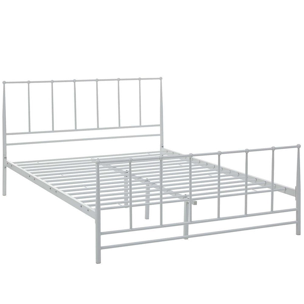 Estate King Bed White - No Shipping Charges MDY-MOD-5483-WHI