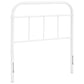 Modway Serena Rustic Farmhouse Style Steel Metal Twin Headboard Size in White,