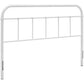 Modway Serena Rustic Farmhouse Style Steel Metal White Headboard Size, Queen