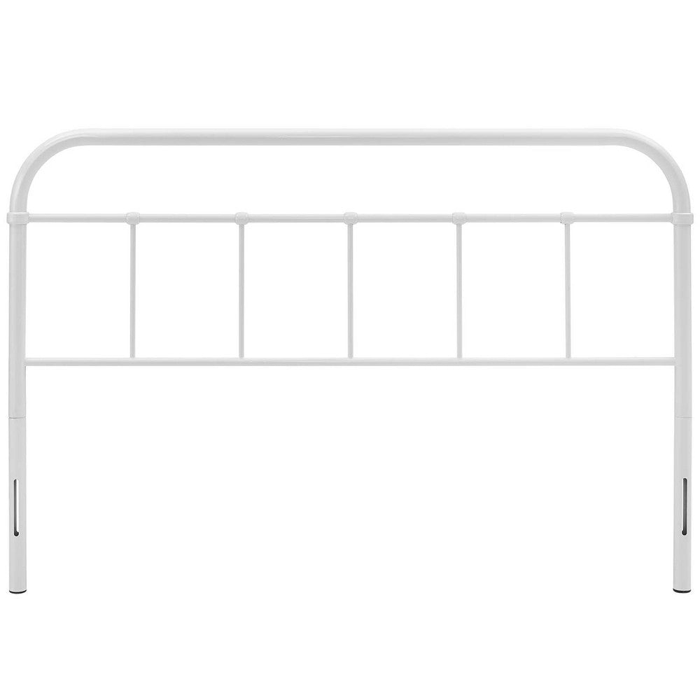 Modway Serena Rustic Farmhouse Style Steel Metal White Headboard Size Queen MDY-MOD-5536-WHI