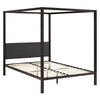 Raina Queen Canopy Bed Frame Brown Gray - No Shipping Charges MDY-MOD-5570-BRN-GRY